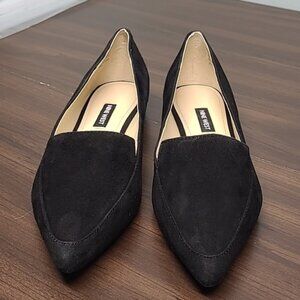 NINE WEST Size 6.5/7 Black Suede Loafer